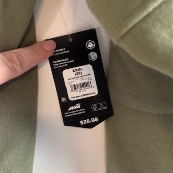 NWT Avia Women's Quarter Zip Pullover 3X - Picture 6 of 6